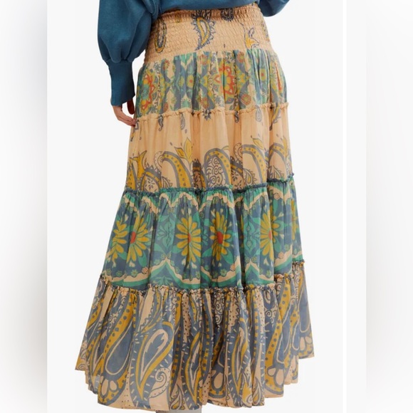 Free people Super Thrills Print Tiered Maxi Skirt - Picture 3 of 7
